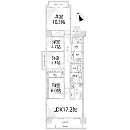 キャッスルコート飯田 4LDKの間取図画像