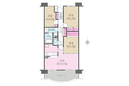 グランドビュー茅ヶ崎 3LDKの間取図画像