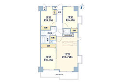 茅ヶ崎ガーデンハウス 3LDKの間取図画像