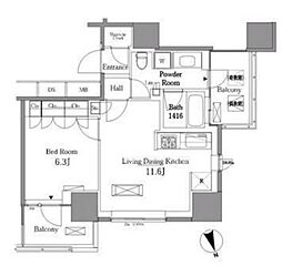 間取図画像 1LDK