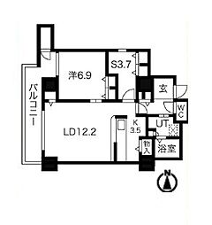 シティコート目黒4号棟 2LDKの間取図画像