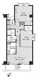 メゾン芝浦 2LDKの間取図画像