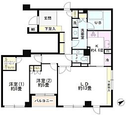 テラス笄町 2LDKの間取図画像