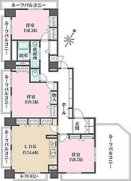 ダイヤハイツ自由が丘 3LDKの間取図画像