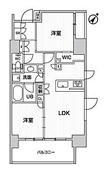 ディームス大井町 2LDKの間取図画像
