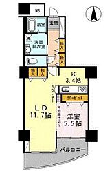 品川シーサイドビュータワー2 1LDKの間取図画像