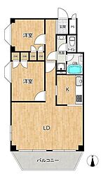 インペリアル常盤松 2LDKの間取図画像