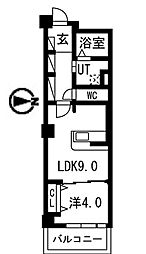 アクティ目黒駅前1号棟 1LDKの間取図画像
