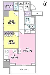 スタイリオ品川中延 2LDKの間取図画像