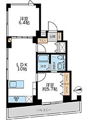 グランカーサ馬込1 2LDKの間取図画像