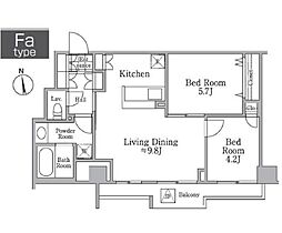 RESIDIA西小山 2LDKの間取図画像