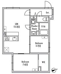 GRAN PASEO目黒青葉台 2LDKの間取図画像