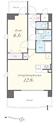 プリマベーラ大崎 1LDKの間取図画像