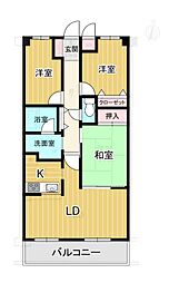 クリオ久里浜弐番館 3LDKの間取図画像