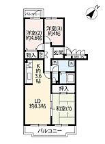 UR清瀬駅前ハイツ  ｜ 東京都清瀬市元町1丁目（賃貸マンション3LDK・5階・64.80㎡） その2