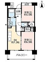 URグリーンヒルズ東久留米  ｜ 東京都東久留米市上の原1丁目（賃貸マンション2DK・4階・50.03㎡） その2