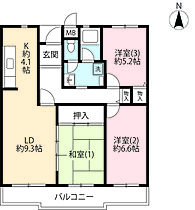 UR小山田桜台  ｜ 東京都町田市小山田桜台2丁目（賃貸マンション3LDK・3階・76.31㎡） その2