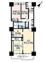 UR多摩ニュータウン長峰杜の一番街  ｜ 東京都稲城市長峰3丁目（賃貸マンション3LDK・4階・83.95㎡） その2