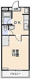 サウスフィールド 1DKの間取図画像