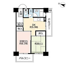 UR南永田  ｜ 神奈川県横浜市南区永田みなみ台（賃貸マンション2DK・3階・46.97㎡） その2