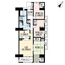 UR港北ニュータウンビュープラザセンター北  ｜ 神奈川県横浜市都筑区南山田1丁目（賃貸マンション3LDK・9階・87.46㎡） その2