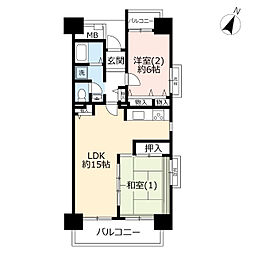 間取図画像 2LDK