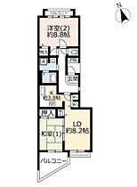 URシティコート元住吉  ｜ 神奈川県川崎市中原区木月4丁目（賃貸マンション2LDK・5階・70.28㎡） その2