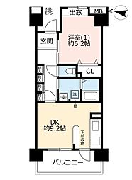 コンフォール相模上原 1DKの間取図画像