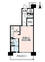 UR都市機構ビーコンヒル能見台サウスヒル7番館 1Kの間取図画像