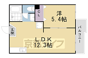 京都府京都市右京区嵯峨野東田町（賃貸アパート1LDK・2階・35.30㎡） その2