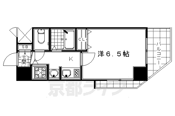 プレサンス京都駅前　千都 205｜京都府京都市南区東九条南山王町(賃貸マンション1K・2階・21.17㎡)の写真 その2