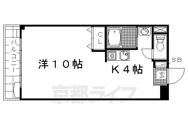 コム・デ・ザンファン 302｜京都府京都市右京区西院矢掛町(賃貸マンション1K・3階・28.00㎡)の写真 その2