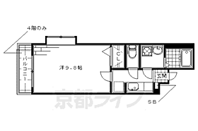 メゾン・ハーモニー 4-A ｜ 京都府京都市伏見区深草稲荷中之町（賃貸マンション1K・4階・28.68㎡） その2