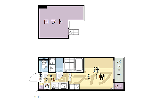 ローズマリーヒルズ淀新町 203｜京都府京都市伏見区淀新町(賃貸アパート1K・2階・20.07㎡)の写真 その2