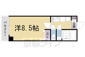 フラッティ葛野七条 405 ｜ 京都府京都市右京区西京極中町（賃貸マンション1K・4階・23.38㎡） その2