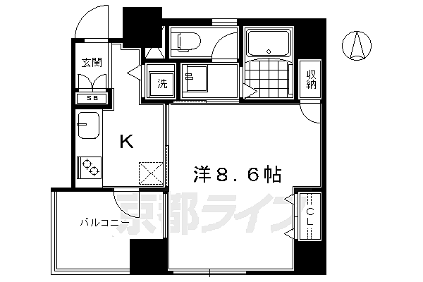 アクアプレイス京都洛南 103｜京都府京都市南区唐橋川久保町(賃貸マンション1K・1階・30.66㎡)の写真 その2