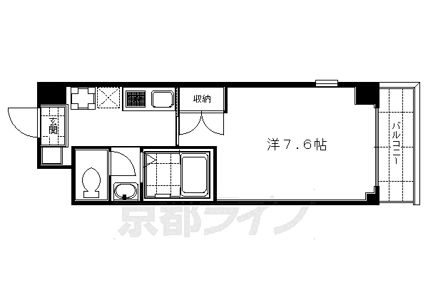 エアフォルク竹田 207｜京都府京都市伏見区竹田桶ノ井町(賃貸マンション1K・2階・22.55㎡)の写真 その2