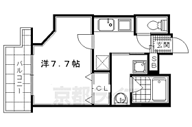 アスヴェル京都西京極 204 ｜ 京都府京都市右京区西京極西池田町（賃貸マンション1K・2階・25.82㎡） その2