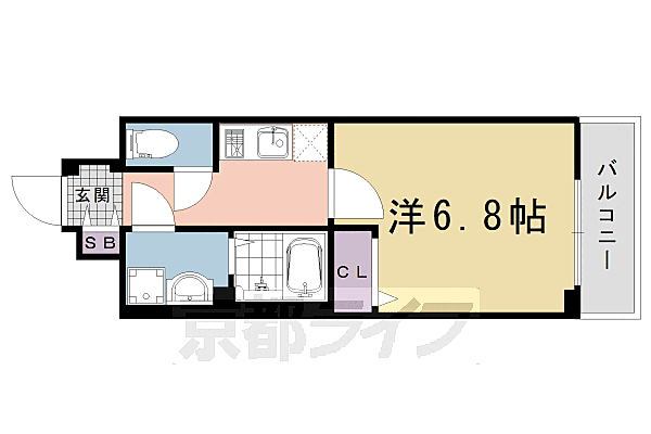 ソルテラス四条大宮 501｜京都府京都市中京区壬生賀陽御所町(賃貸マンション1K・5階・24.24㎡)の写真 その2