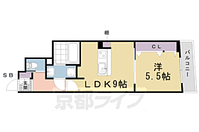 パウゼ伏見Ｓｔａ． 102 ｜ 京都府京都市伏見区深草紺屋町（賃貸マンション1LDK・1階・35.78㎡） その2