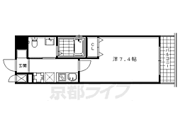 アーバンフラッツ四条西洞院 5階1Kの間取り