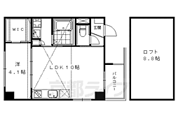 プラネシア東山三条 5階1LDKの間取り