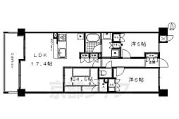 エフ・ステージ京都駅レジデンス 5階3LDKの間取り