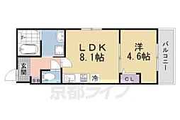 サクシード伏見京橋2ｎｄ 5階1LDKの間取り