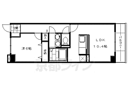 アルモニー・鍬ノ本 4階1LDKの間取り