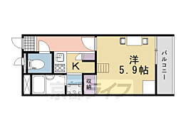 レオパレスボヌール 1Kの間取図画像