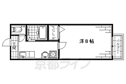 メリーデエース 2階1Kの間取り