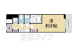 メロディーハイム松原 1Kの間取図画像