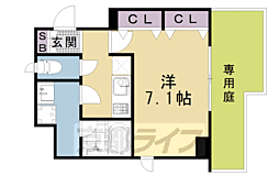 アスヴェル京都東寺前2 1Kの間取図画像