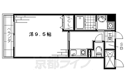 フレーヴァー藤森 1Kの間取図画像